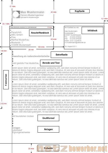 Anschreiben Form B