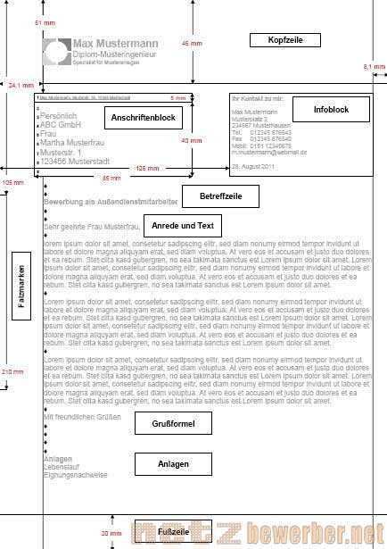 Anschreiben Form B