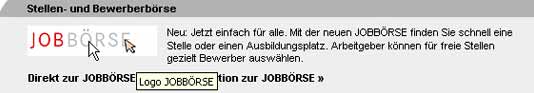 Klickpfad Jobbrse AA