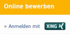 Bewerbung per XING-Connect-Button