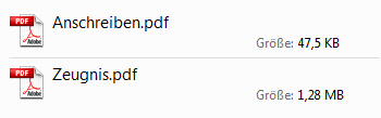 Dateigrößen Text- vs. Bilddatei