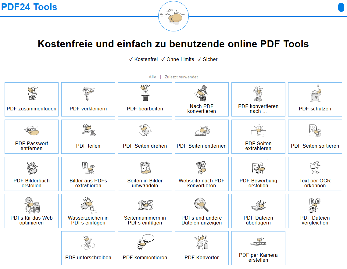 Online-Tools zum Zusammenfügen von PDF-Dateien