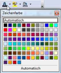 Schriftfarbe auf weiß setzen